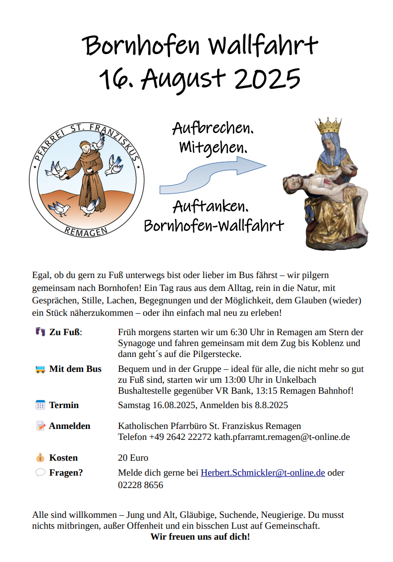 Bornhofen Wallfahrt 2025