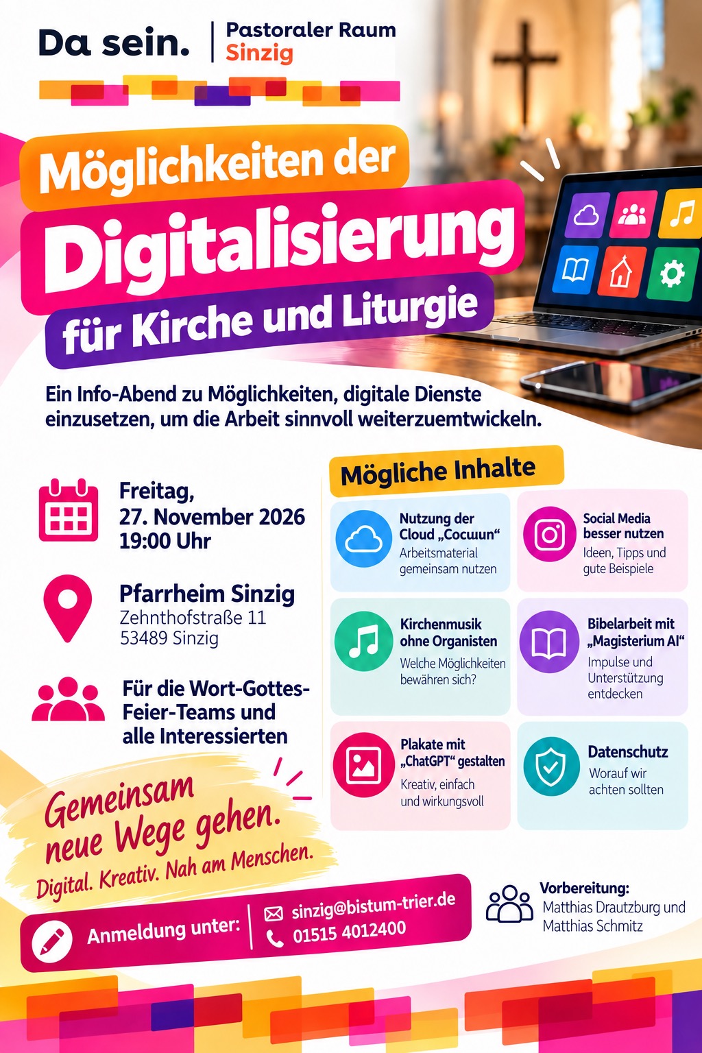 Digitalisierung in der Liturgie und Pastoral Plakat