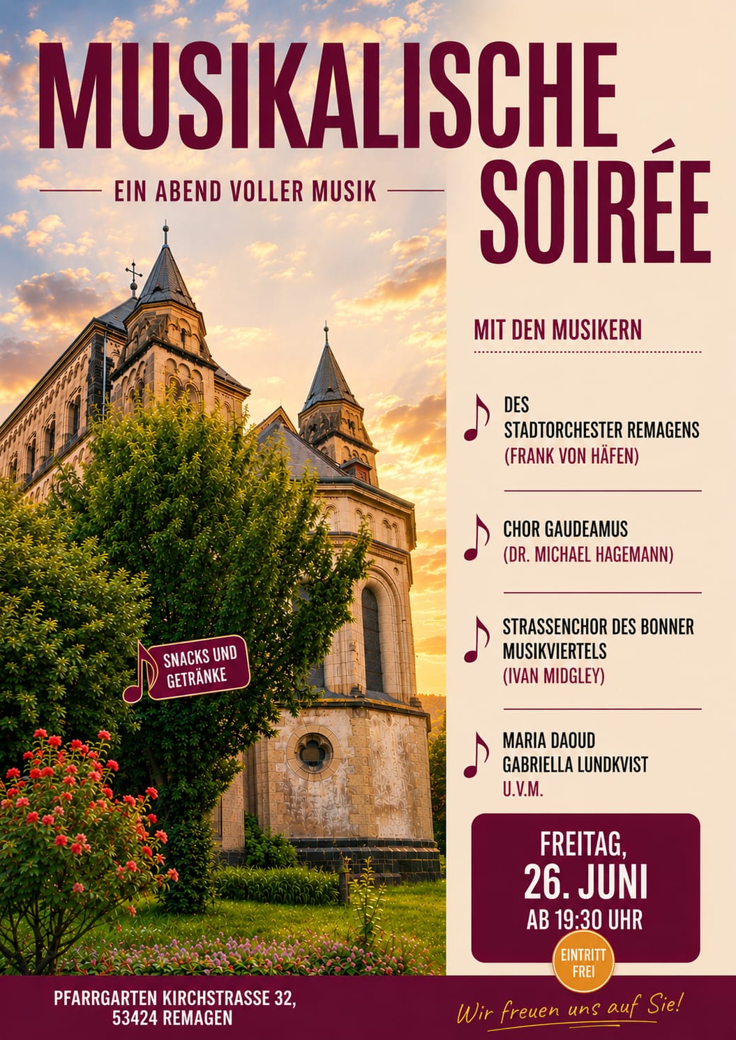 Flyer 'Musikalische Soiree 2026'