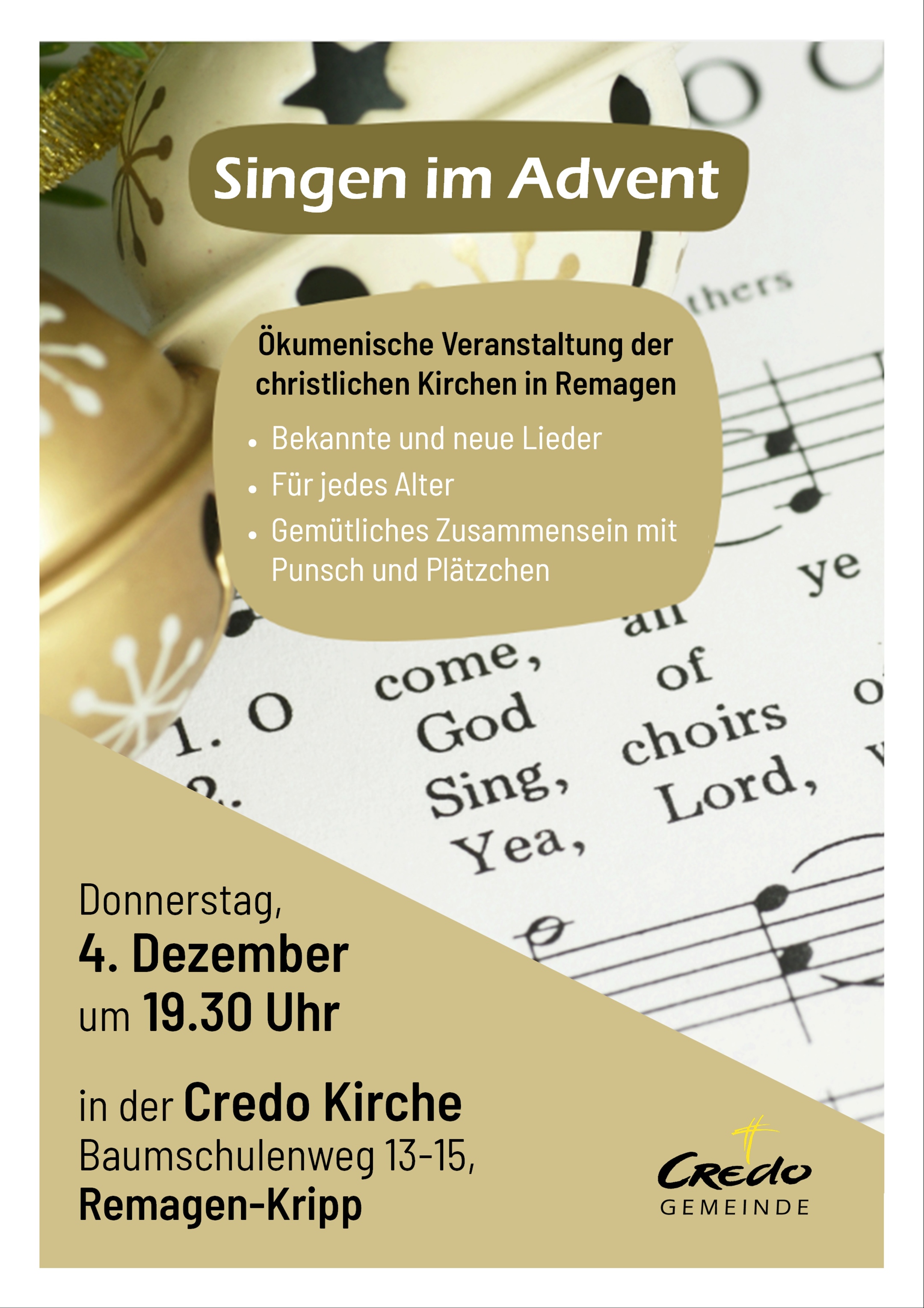 Flyer zum Singen im Advent 2025