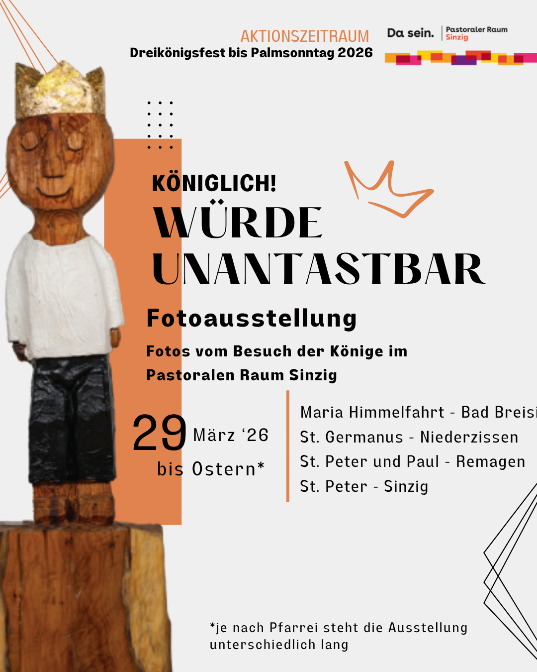 Flyer 'Würde unantastbar - Fotoausstellung 2026'